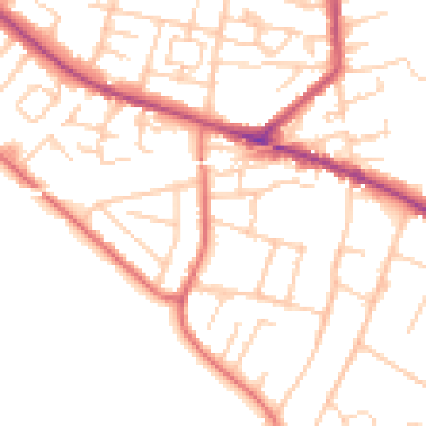 Daytime road noise heatmap for L35 0LW