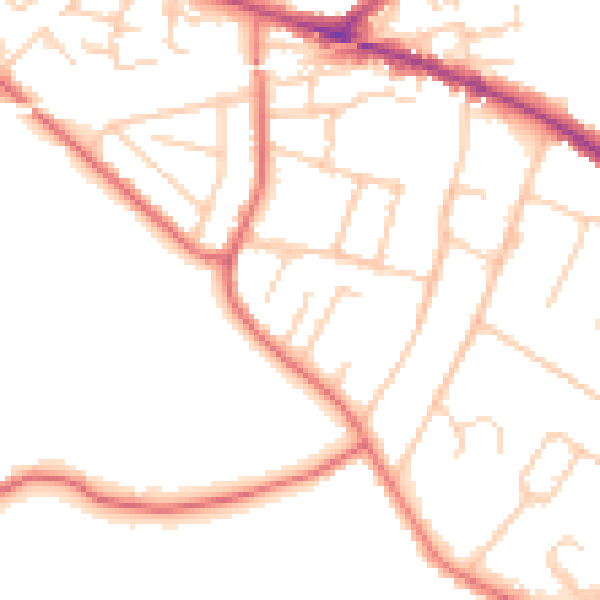 Daytime road noise heatmap for L35 0LX