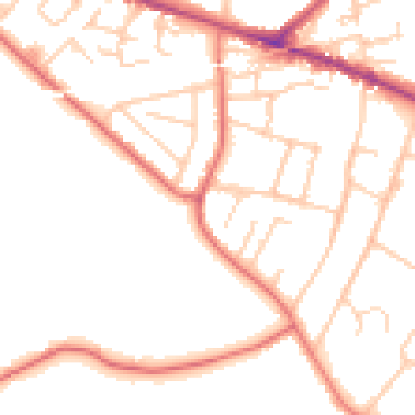 Daytime road noise heatmap for L35 0LY