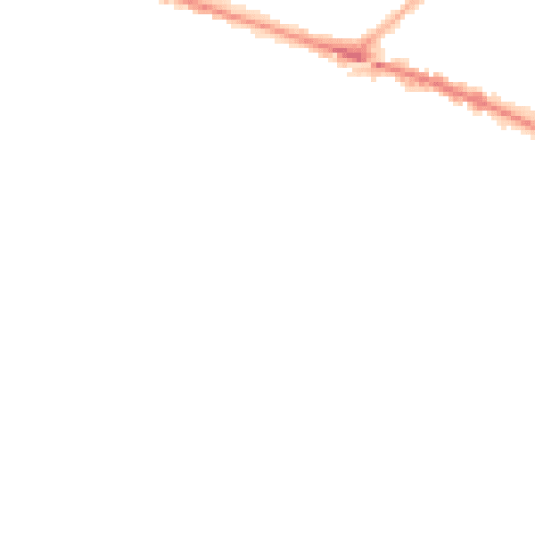 Night-time road noise heatmap for L35 0LY