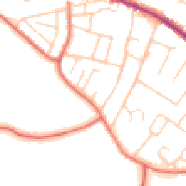 Daytime road noise heatmap for L35 0NA