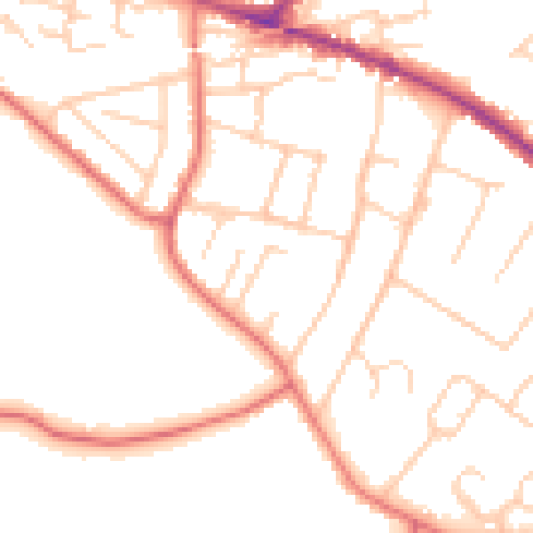 Daytime road noise heatmap for L35 0NB