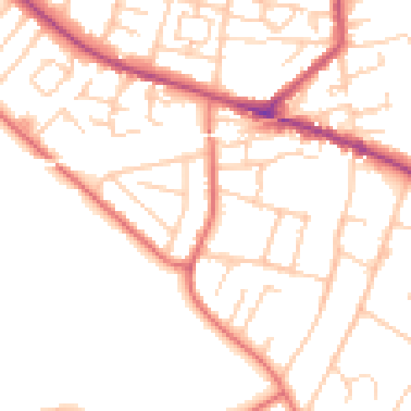 Daytime road noise heatmap for L35 0NE
