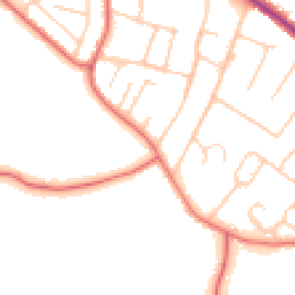 Daytime road noise heatmap for L35 0NF