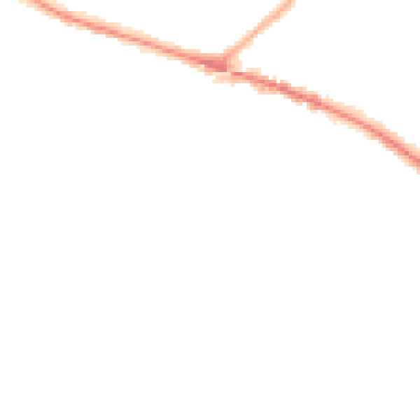 Night-time road noise heatmap for L35 0NG