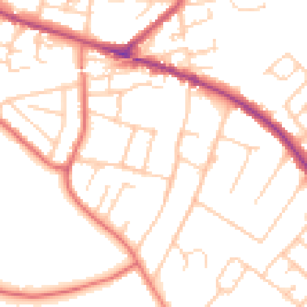 Daytime road noise heatmap for L35 0NH