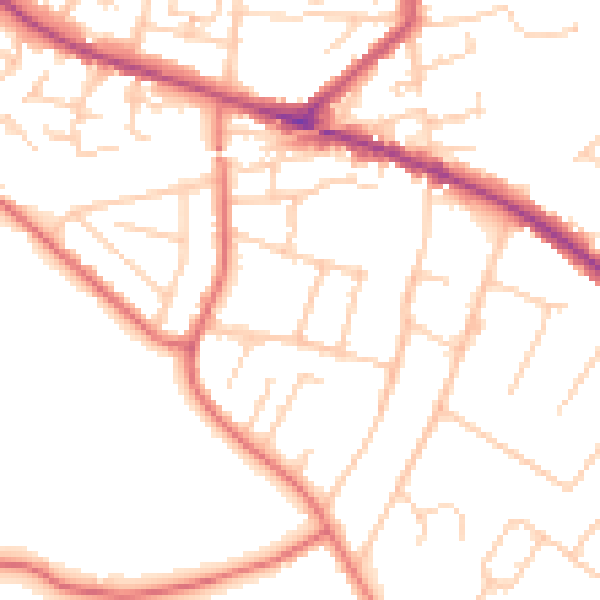 Daytime road noise heatmap for L35 0NJ