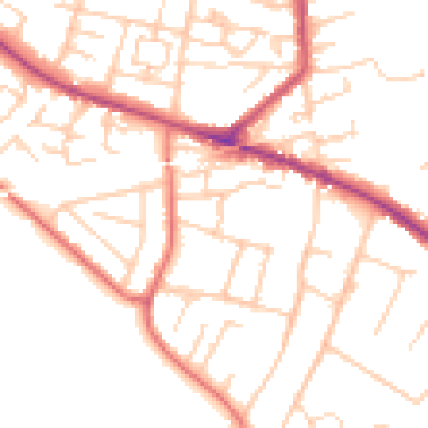 Daytime road noise heatmap for L35 0NL