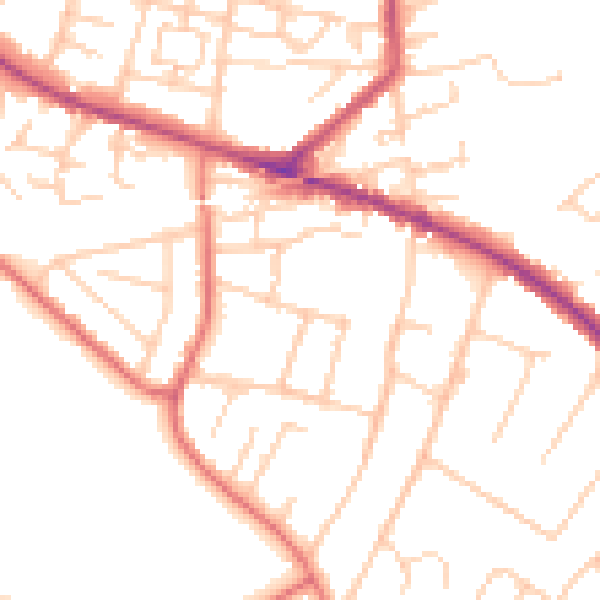 Daytime road noise heatmap for L35 0NN