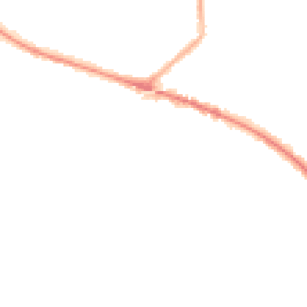 Night-time road noise heatmap for L35 0NN