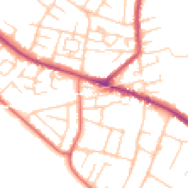 Daytime road noise heatmap for L35 0NP