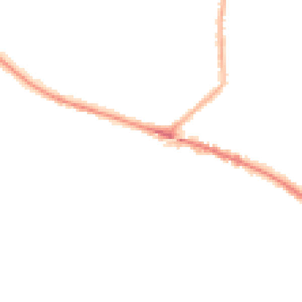 Night-time road noise heatmap for L35 0NP