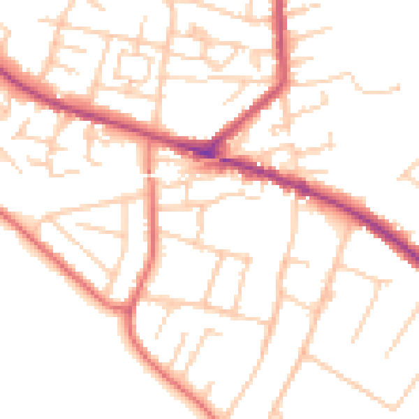 Daytime road noise heatmap for L35 0NR