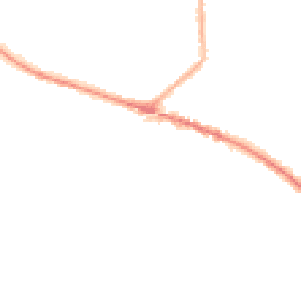 Night-time road noise heatmap for L35 0NR