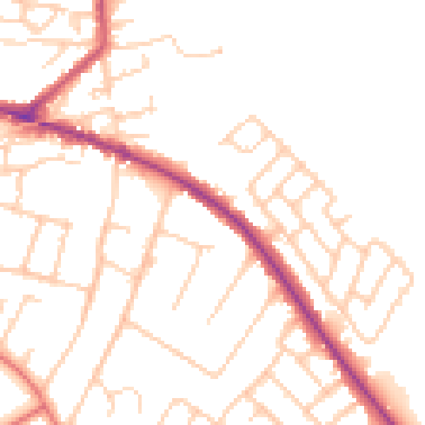Daytime road noise heatmap for L35 0NS
