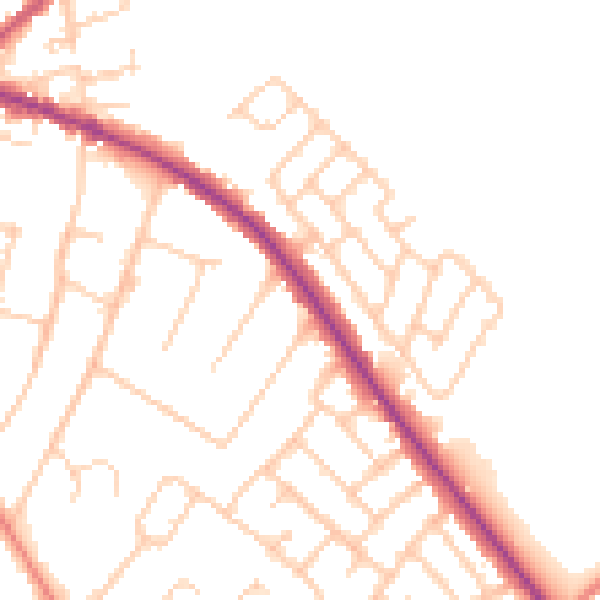 Daytime road noise heatmap for L35 0NT