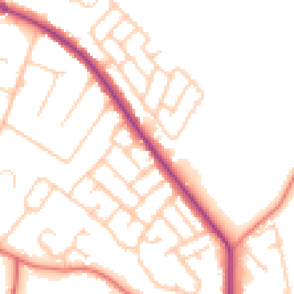 Daytime road noise heatmap for L35 0NU