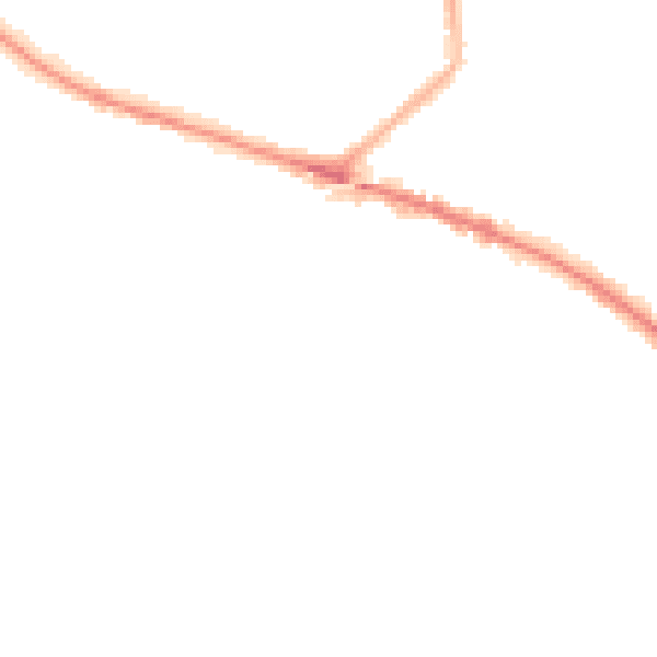 Night-time road noise heatmap for L35 0NW