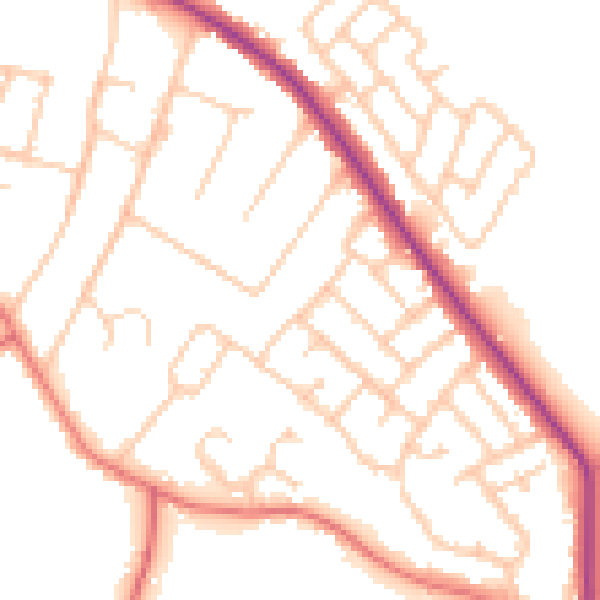 Daytime road noise heatmap for L35 0NY