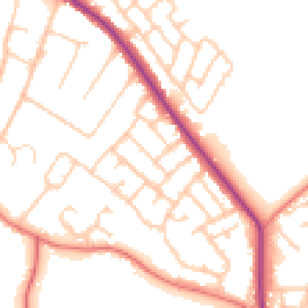 Daytime road noise heatmap for L35 0NZ