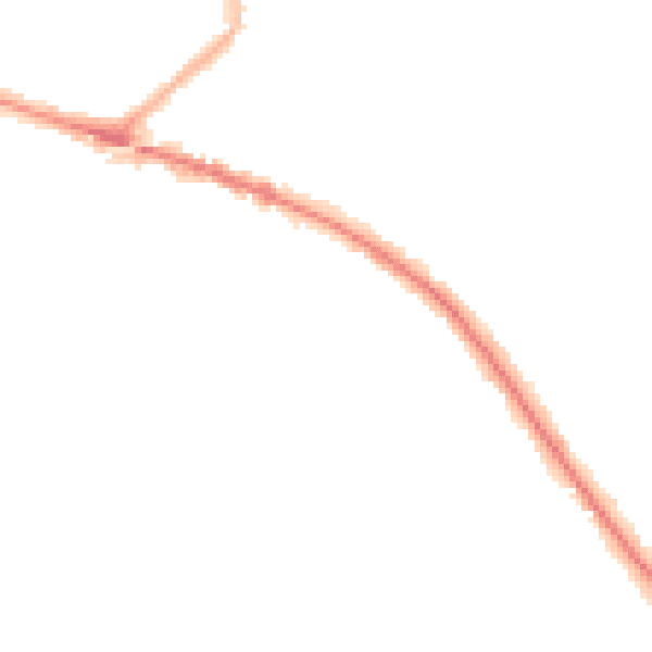 Night-time road noise heatmap for L35 0PB