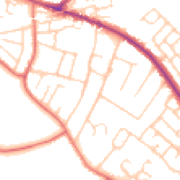Daytime road noise heatmap for L35 0PD