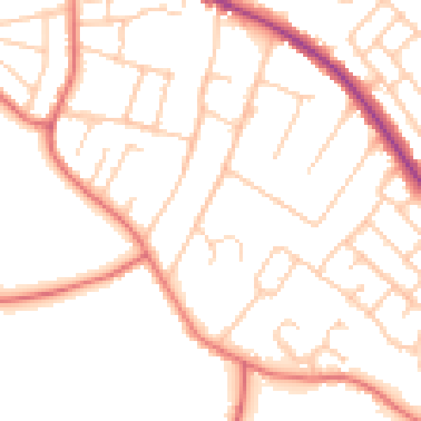 Daytime road noise heatmap for L35 0PE