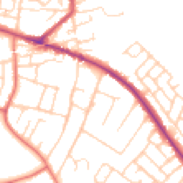 Daytime road noise heatmap for L35 0PF