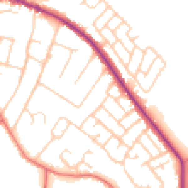 Daytime road noise heatmap for L35 0PL