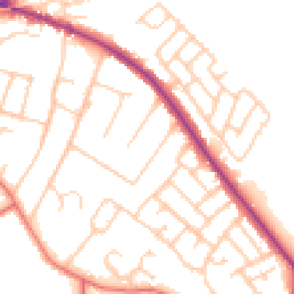 Daytime road noise heatmap for L35 0PP