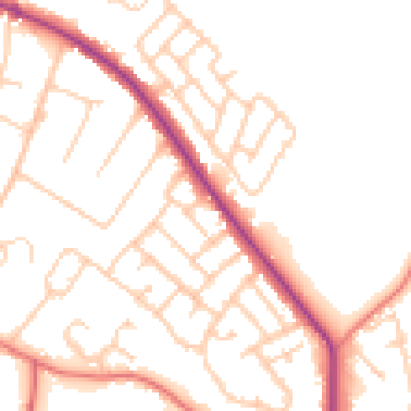 Daytime road noise heatmap for L35 0PR