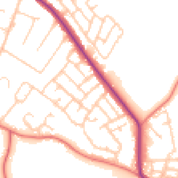 Daytime road noise heatmap for L35 0PT