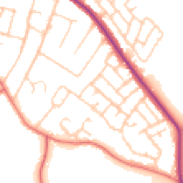 Daytime road noise heatmap for L35 0QE