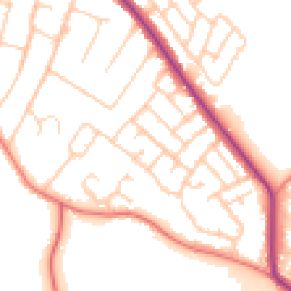 Daytime road noise heatmap for L35 0QF
