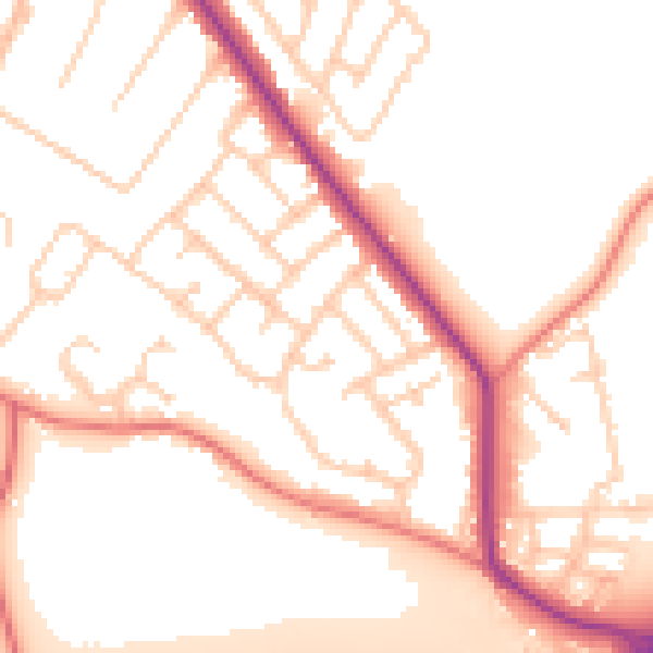 Daytime road noise heatmap for L35 0QH