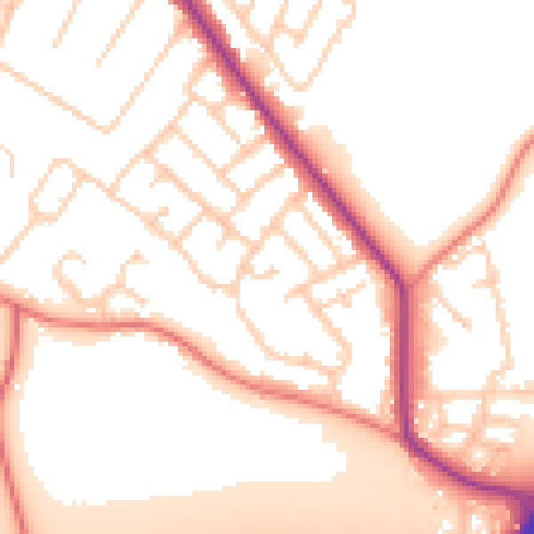 Daytime road noise heatmap for L35 0QJ