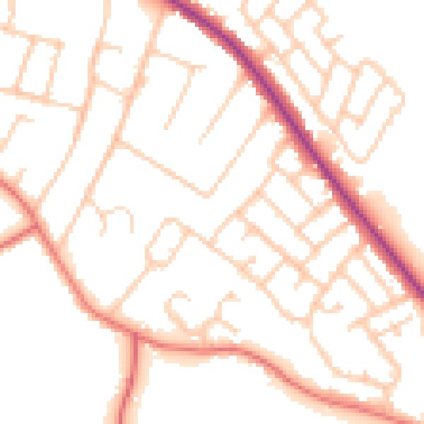 Daytime road noise heatmap for L35 0QL