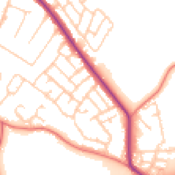 Daytime road noise heatmap for L35 0QW