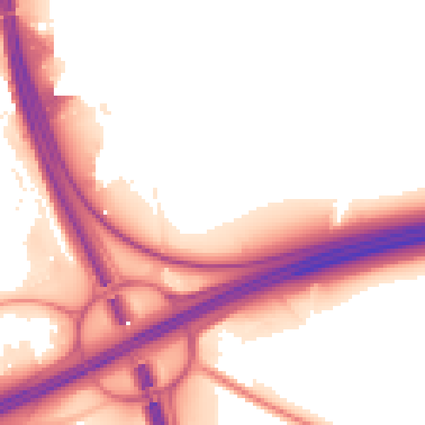 Night-time road noise heatmap for L35 1AD
