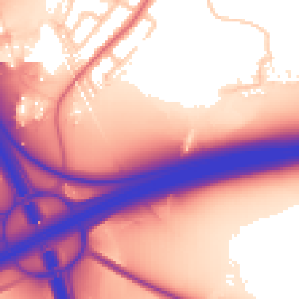 Daytime road noise heatmap for L35 1AJ