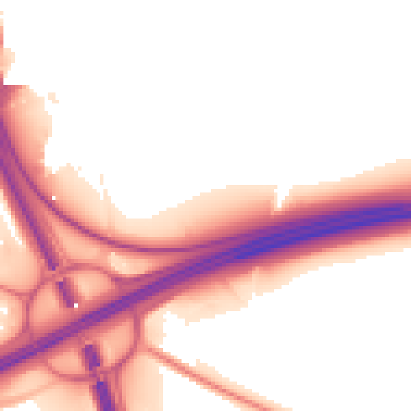 Night-time road noise heatmap for L35 1AL