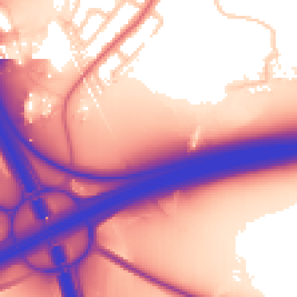 Daytime road noise heatmap for L35 1AN