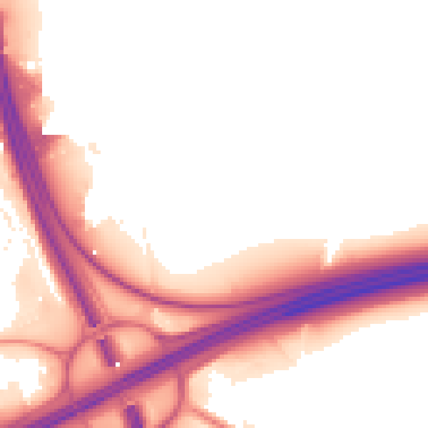 Night-time road noise heatmap for L35 1AS