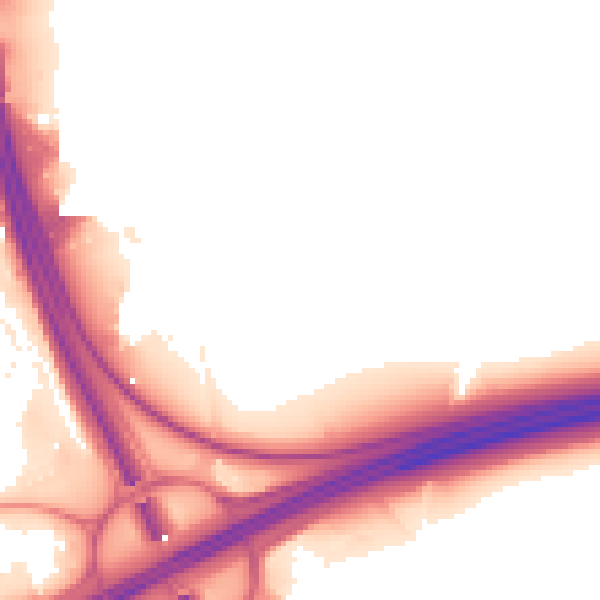Night-time road noise heatmap for L35 1AT