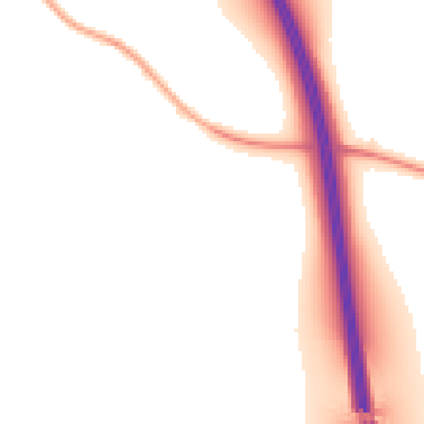 Night-time road noise heatmap for L35 1QW