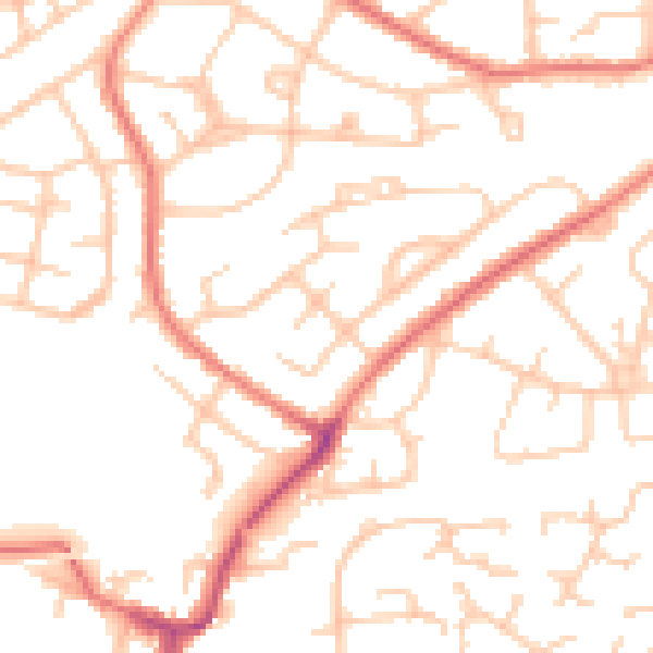Daytime road noise heatmap for L35 2UT