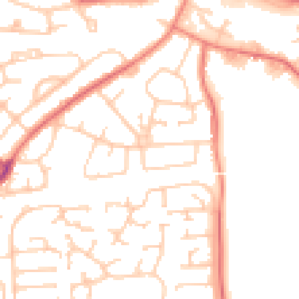 Daytime road noise heatmap for L35 2XY