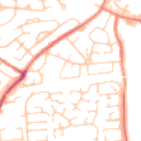 Daytime road noise heatmap for L35 2YQ