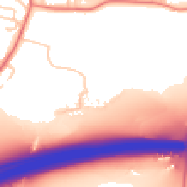 Daytime road noise heatmap for L35 3QB