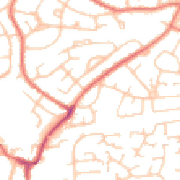 Daytime road noise heatmap for L35 3QN